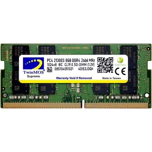 Twinmos Crucial DDR4 8GB 2666MHz Notebook RAM MDD48GB2666N