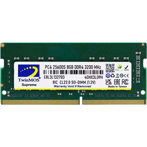 Twinmos DDR4 8GB 3200MHz Notebook RAM MDD48GB3200N