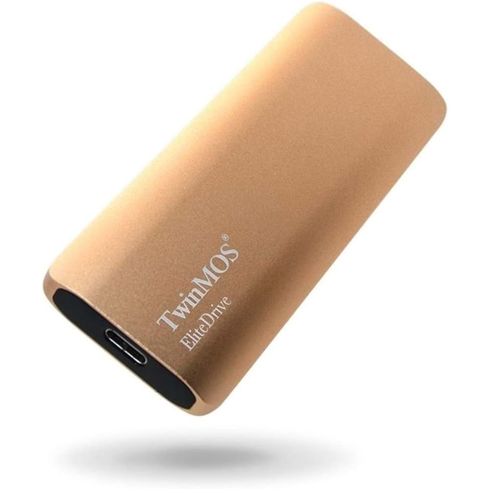 Twinmos 512GB Taşınabilir External SSD USB 3.2 Type-C Gold PSSDFGBMED32-G
