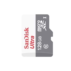 Sandisk 128 GB Ultra mSDXC 80MB/s Class 10 UHS-I Micro SD Hafıza Kartı SDSQUNR-128G-GN6MN
