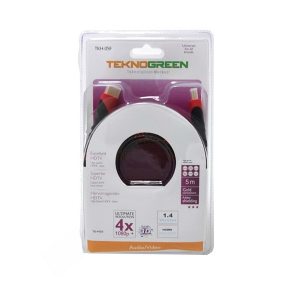 TeknoGreen TKH-05F HDMI Kablo 5mt