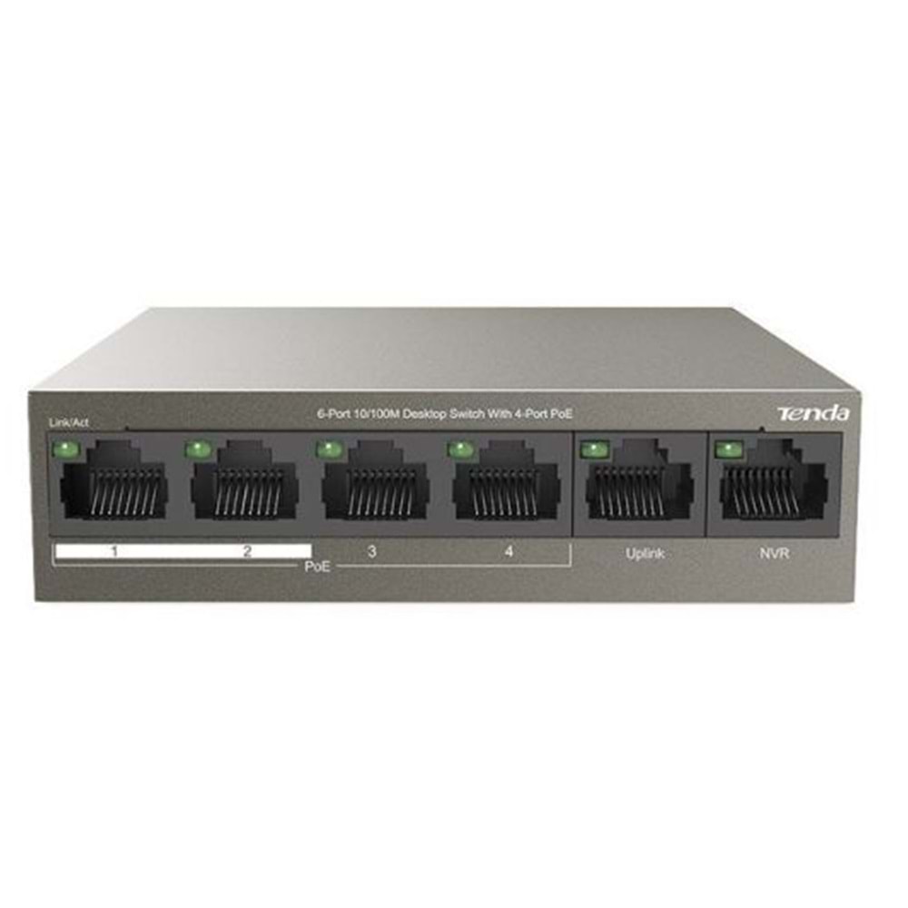 Tenda 6 Port 10/100M 4 Port PoE Switch TEF1106P-4-63W