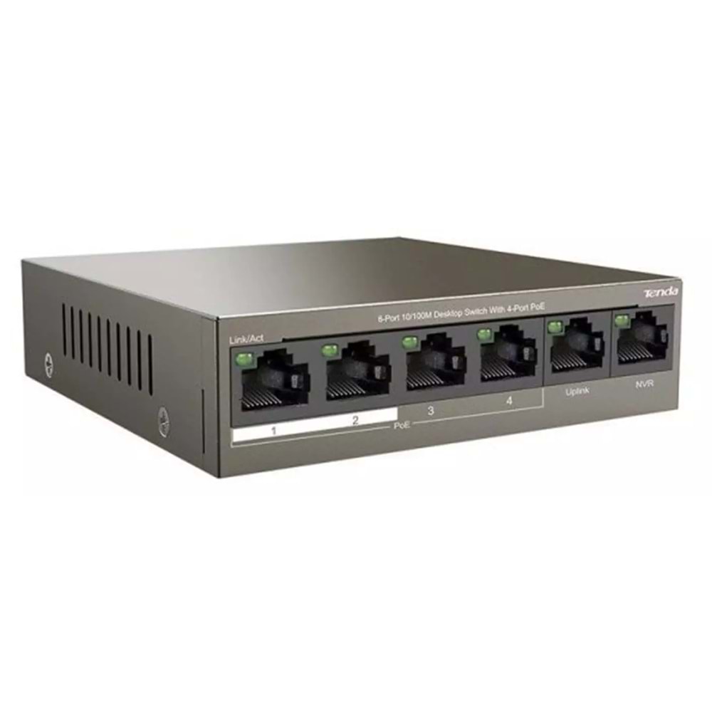 Tenda 6 Port 10/100M 4 Port PoE Switch TEF1106P-4-63W