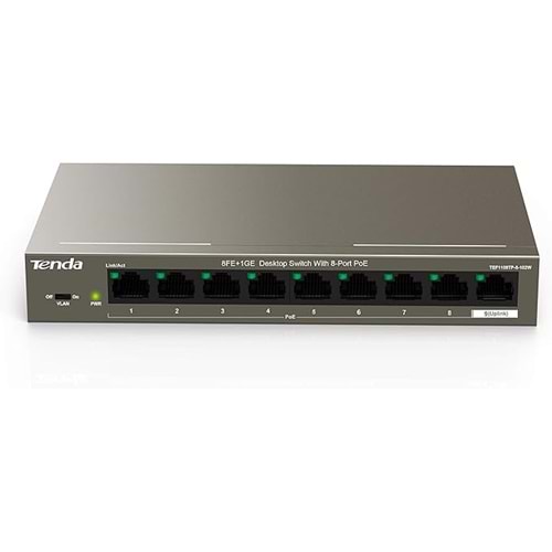 Tenda 8 Port 10/100 PoE 9 Port Switch TEF1109P-8-63W