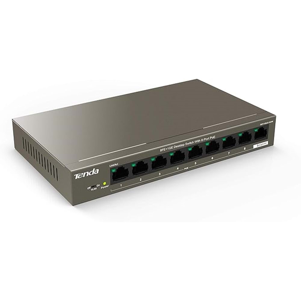 Tenda 8 Port 10/100 PoE 9 Port Switch TEF1109P-8-63W
