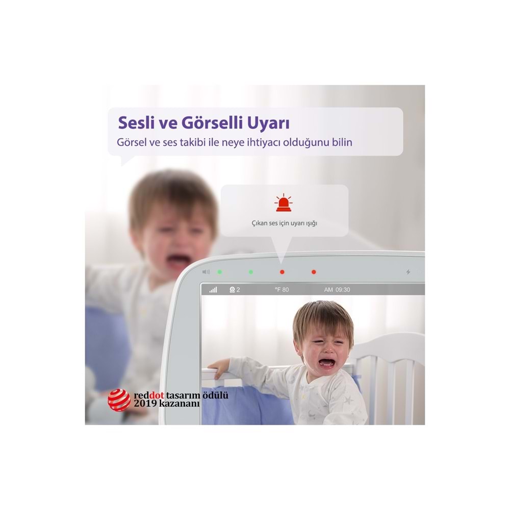 VAVA 12.7 cm Ses ve Görüntülü HD Ekranlı Bebek Kamerası 24 Saat Pil Ömrü VA-IH006